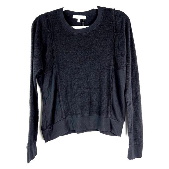 NEW Red Haute Black Teddy Fleece Pullover Crewneck Sweatshirt Sample Small - Picture 1 of 5